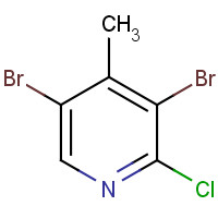 2-Chloro-3,5-dibromo-4-methylpyridine (CAS: 1000017-92-4) - Chemical Structure and Molecular Formula 