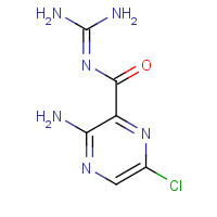 5-H-Amiloride (CAS: 1203-87-8) - Chemical Structure and Molecular Formula 