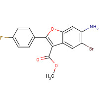 methyl 6-amino-5-bromo-2-(4-fluorophenyl)-1-benzofuran-3-carboxylate (CAS: 1333225-33-4) - Chemical Structure and Molecular Formula 
