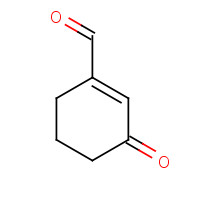 3-oxocyclohexene-1-carbaldehyde (CAS: 62952-40-3) - Chemical Structure and Molecular Formula 