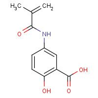 2-hydroxy-5-(2-methylprop-2-enoylamino)benzoic acid (CAS: 53193-87-6) - Chemical Structure and Molecular Formula 