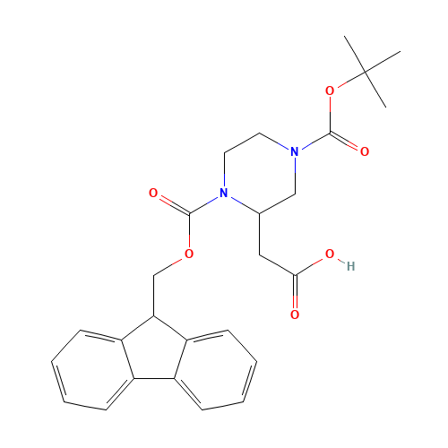 N-4-Boc-N-1-Fmoc-2-Piperazine acetic acid (CAS: 183742-34-9) - Related Chemical Product