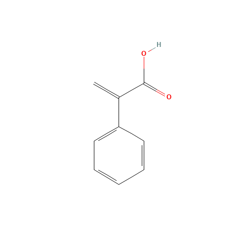 2-Phenylacrylic acid (CAS: 492-38-6) - Chemical Structure and Molecular Formula 