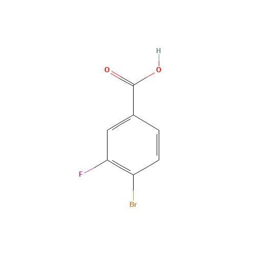 4-Bromo-3-fluorobenzoic acid (CAS: 153556-42-4) - Chemical Structure and Molecular Formula 