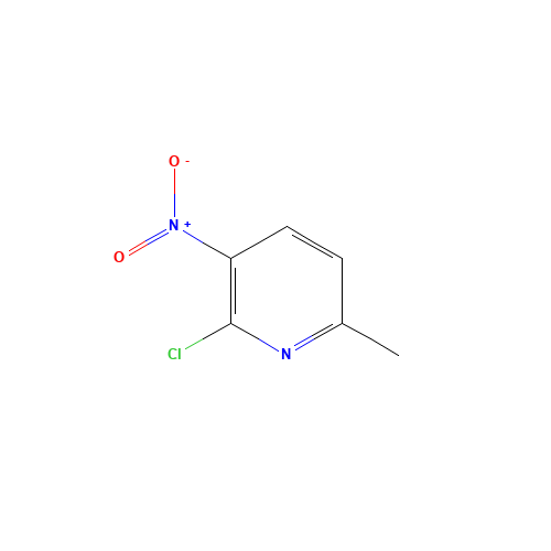2-Chloro-6-methyl-3-nitropyridine (CAS: 56057-19-3) - Chemical Structure and Molecular Formula 