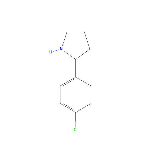 2-(4-chlorophenyl)pyrrolidine (CAS: 38944-14-8) - Chemical Structure and Molecular Formula 