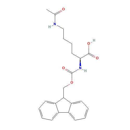 Fmoc-Lys(Ac)-OH (CAS: 159766-56-0) - Chemical Structure and Molecular Formula 