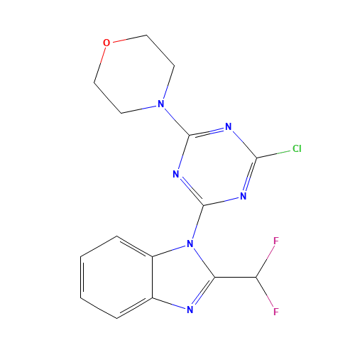 4-(4-chloro-6-(2-(difluoromethyl)-1H-benzo[d]imidazol-1-yl)-1,3,5-triazin-2-yl)morpholine (CAS: 475111-38-7) - Related Chemical Product