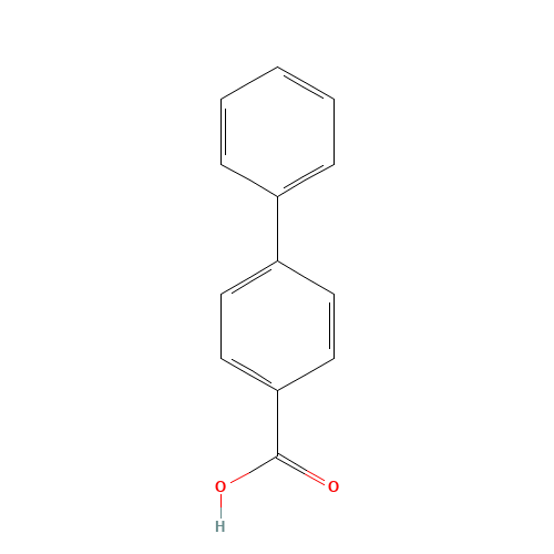 4-Biphenylcarboxylic acid (CAS: 92-92-2) - Chemical Structure and Molecular Formula 