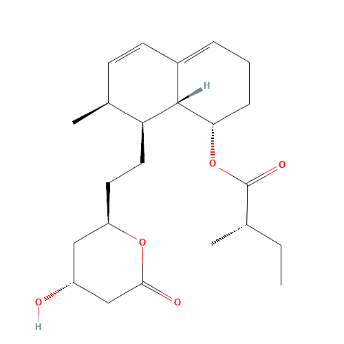 Mevastatin (CAS: 73573-88-3) - Chemical Structure and Molecular Formula 
