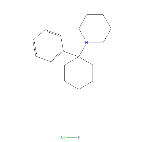 PHENCYCLIDINE HYDROCHLORIDE (CAS: 956-90-1) - Related Chemical Product
