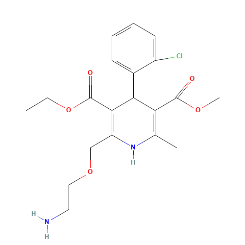 Amlodipine (CAS: 88150-42-9) - Chemical Structure and Molecular Formula 