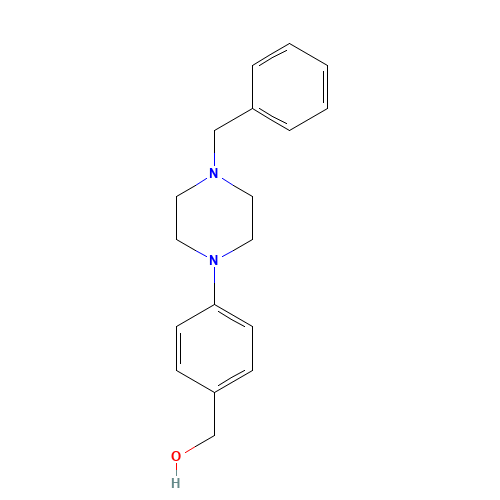 4-(4-N-BENZYLPIPERAZINYL)BENZYL ALCOHOL (CAS: 325796-34-7) - Chemical Structure and Molecular Formula 