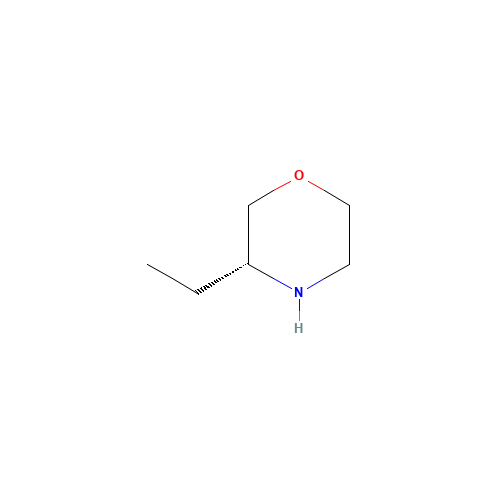 (R)-3-Ethylmorpholine (CAS: 74572-05-7) - Chemical Structure and Molecular Formula 