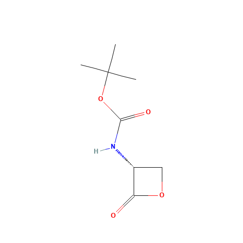 Carbamic acid,[(3R)-2-oxo-3-oxetanyl]-,1,1-dimethylethyl ester (9CI) (CAS: 126330-77-6) - Related Chemical Product