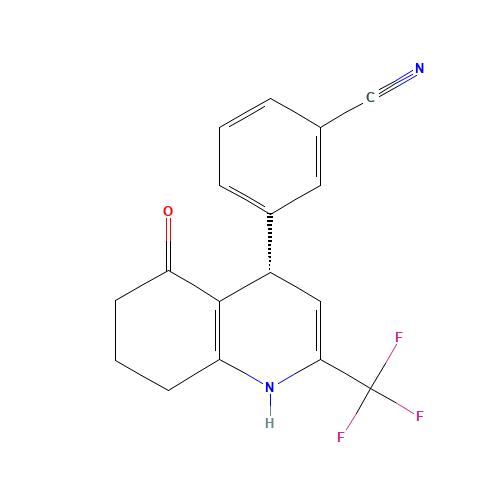 3-[(4S)-5-OXO-2-(TRIFLUOROMETHYL)-1,4,5,6,7,8-HEXAHYDROQUINOLIN-4-YL]BENZONITRILE (CAS: 172649-40-0) - Related Chemical Product