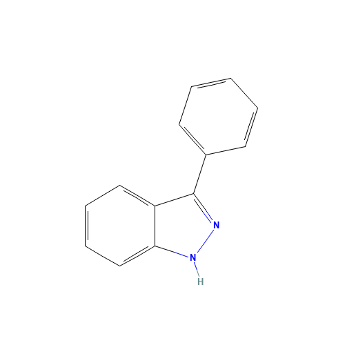 3-PHENYL-1H-INDAZOLE (CAS: 13097-01-3) - Chemical Structure and Molecular Formula 