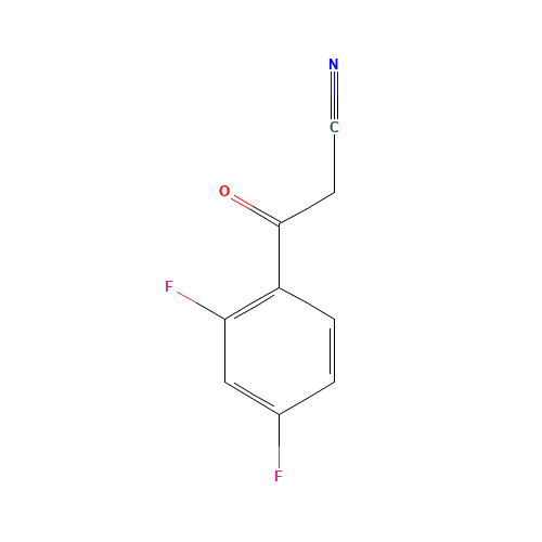 3-(2',4'-DIFLUOROPHENYL)-3-OXOPROPANENITRILE (CAS: 71682-95-6) - Chemical Structure and Molecular Formula 