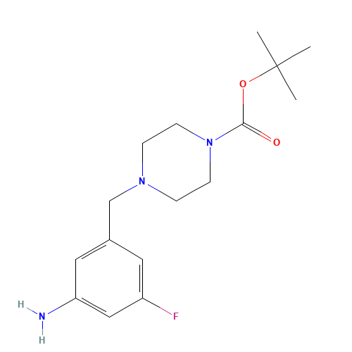 3-(4-Boc-piperazin-1-yl-methyl)-5-fluoroaniline (CAS: 873697-59-7) - Related Chemical Product