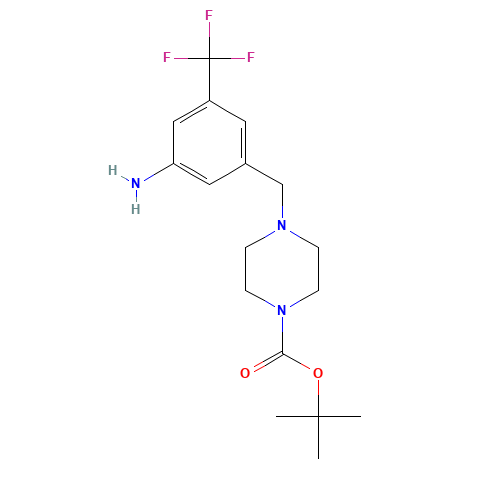 3-(4-Boc-piperazin-1-yl-methyl)-5-trifluoromethylaniline (CAS: 442846-59-5) - Related Chemical Product