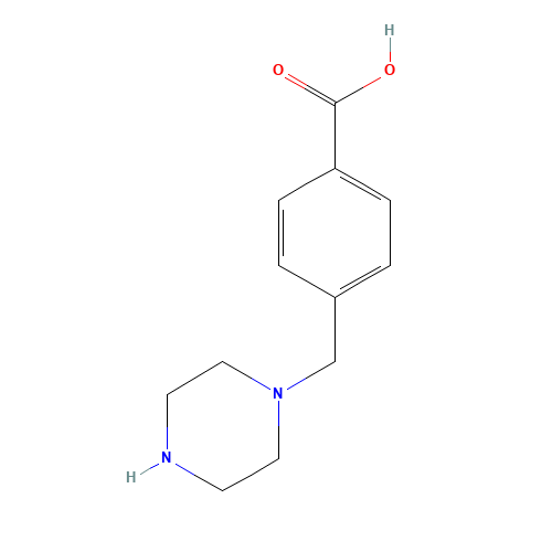 4-(PIPERAZIN-1-YLMETHYL)BENZOIC ACID (CAS: 220213-15-0) - Chemical Structure and Molecular Formula 