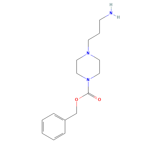 3-(4-Cbz-piperazinyl)propanamine (CAS: 117009-98-0) - Chemical Structure and Molecular Formula 