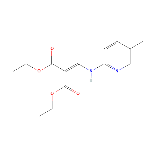 ((5-METHYL-2-PYRIDINYLAMINO)METHYLENE)MALONIC ACID DIETHYL ESTER (CAS: 19056-89-4) - Chemical Structure and Molecular Formula 