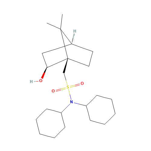 (-)-N,N-DICYCLOHEXYL-(1S)-ISOBORNEOL-10-SULFONAMIDE (CAS: 99295-72-4) - Chemical Structure and Molecular Formula 