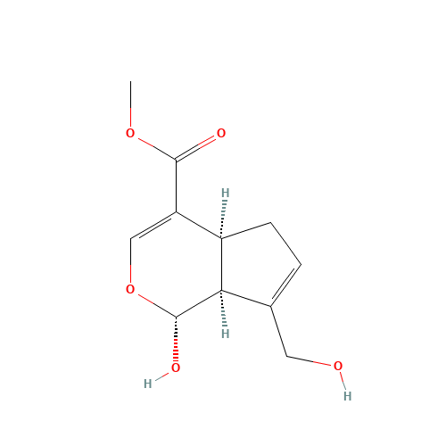 1,4a,5,7a-Tetrahydro-1-hydroxy-7-(hydroxymethyl)-cyclopenta(c)pyran-4-carboxylic acid methyl ester (CAS: 6902-77-8) - Related Chemical Product