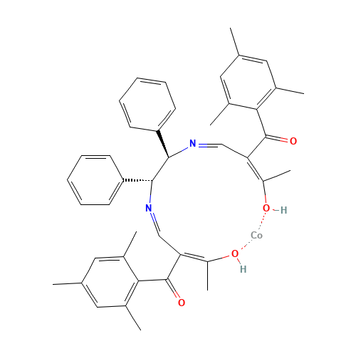 (1R,2R)-N,N'-BIS[3-OXO-2-(2,4,6-TRIMETHYLBENZOYL)BUTYLIDENE]-1,2-DIPHENYLETHYLENEDIAMINATO COBALT(II) (CAS: 212250-92-5) - Related Chemical Product