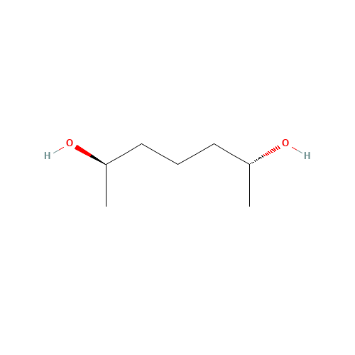 (2R,6R)-2,6-HEPTANEDIOL (CAS: 143170-07-4) - Chemical Structure and Molecular Formula 