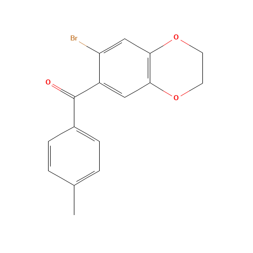 (7-BROMO-2,3-DIHYDRO-1,4-BENZODIOXIN-6-YL)(4-METHYLPHENYL)METHANONE (CAS: 175136-42-2) - Related Chemical Product