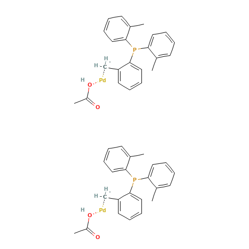 TRANS-DI(MU-ACETATO)BIS[O-(DI-O-TOLYLPHOSPHINO)BENZYL]DIPALLADIUM (II) (CAS: 172418-32-5) - Related Chemical Product