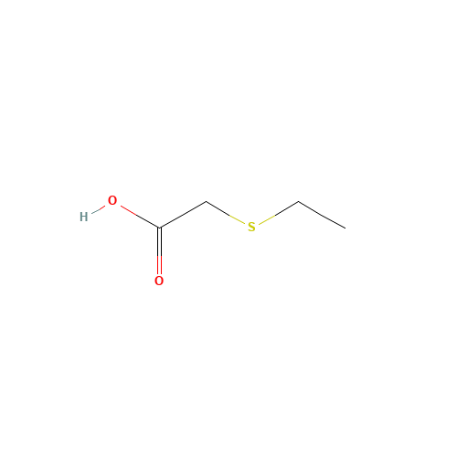 (ETHYLTHIO)ACETIC ACID (CAS: 627-04-3) - Chemical Structure and Molecular Formula 