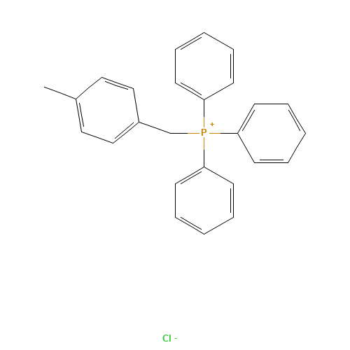 4-METHYLBENZYL TRIPHENYLPHOSPHONIUM CHLORIDE (CAS: 1530-37-6) - Chemical Structure and Molecular Formula 
