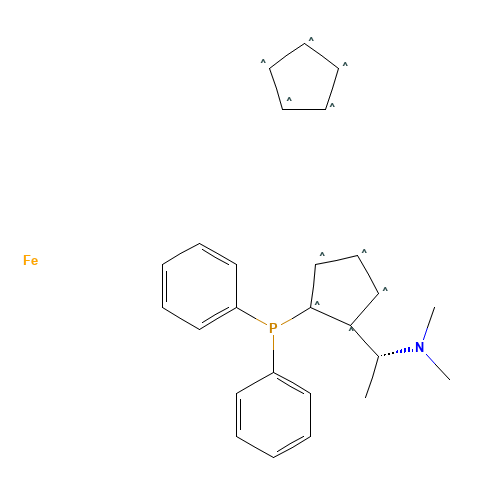 (R)-N,N-DIMETHYL-1-[(S)-2-(DIPHENYLPHOSPHINO)FERROCENYL]ETHYLAMINE (CAS: 55700-44-2) - Related Chemical Product