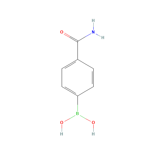 4-Carbamoylphenylboronic acid (CAS: 123088-59-5) - Chemical Structure and Molecular Formula 