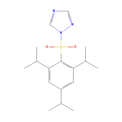 1-[[2,4,6-Tris(isopropyl)phenyl]sulphonyl]-1H-1,2,4-triazole (CAS: 54230-60-3) - Chemical Structure and Molecular Formula 