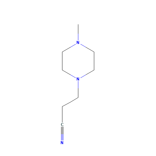 1-(2-CYANOETHYL)-4-METHYLPIPERAZINE (CAS: 4491-92-3) - Chemical Structure and Molecular Formula 