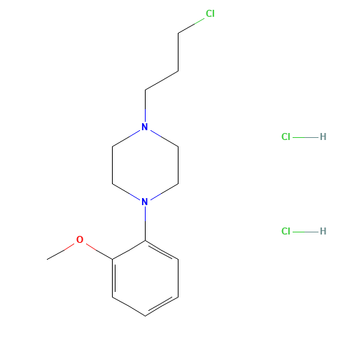 1-(2-METHOXYPHENYL)-4-(3-CHLOROPROPYL)PIPERAZINE DIHYDROCHLORIDE (CAS: 21279-77-6) - Chemical Structure and Molecular Formula 