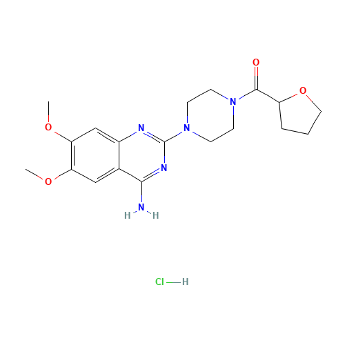 1-(4-Amino-6,7-dimethoxy-2-quinazolinyl)4-[(tetrahydro-2-furanyl)carbonyl]piperazine hydrochloride (CAS: 63074-08-8) - Related Chemical Product