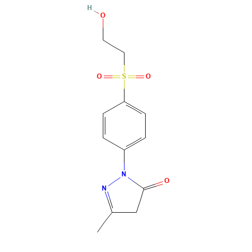 2,4-dihydro-2-[4-[(2-hydroxyethyl)sulfonyl]phenyl]-5-methyl-3h-pyrazol-3-on (CAS: 21951-34-8) - Related Chemical Product