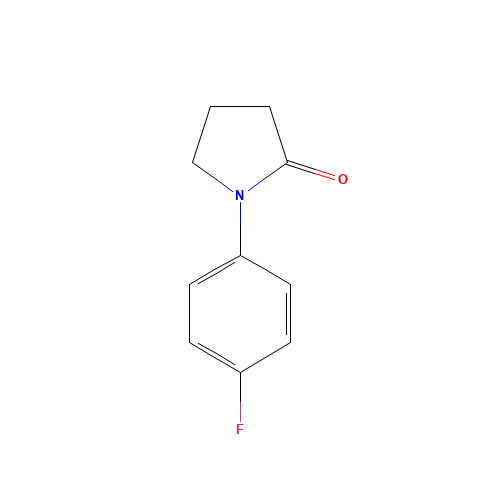 1-(4-FLUOROPHENYL)-2-PYRROLIDINONE (CAS: 54660-08-1) - Chemical Structure and Molecular Formula 