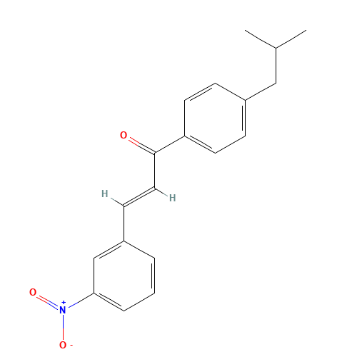 1-(4-ISOBUTYLPHENYL)-3-(3-NITROPHENYL)PROP-2-EN-1-ONE (CAS: 175205-30-8) - Related Chemical Product