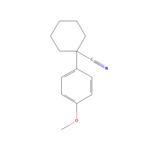 1-(4-METHOXYPHENYL)-1-CYCLOHEXANECARBONITRILE (CAS: 36263-51-1) - Chemical Structure and Molecular Formula 