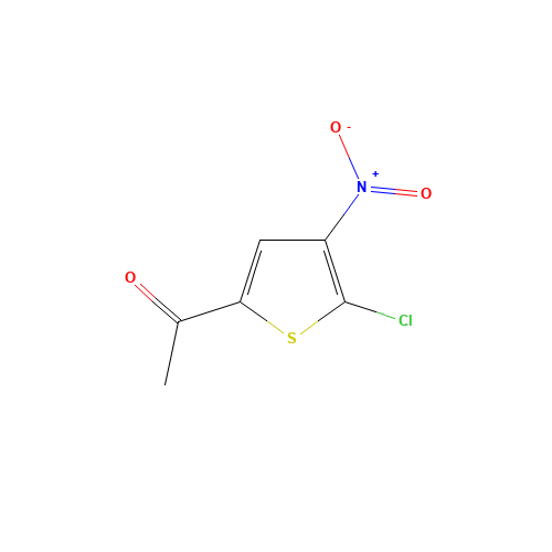 1-(5-CHLORO-4-NITRO-2-THIENYL)ETHAN-1-ONE (CAS: 42456-75-7) - Chemical Structure and Molecular Formula 