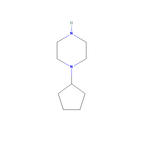 1-Cyclopentylpiperazine (CAS: 21043-40-3) - Chemical Structure and Molecular Formula 