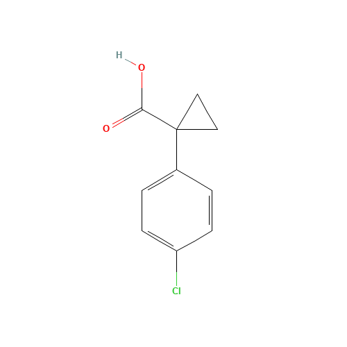 1-(4-CHLOROPHENYL)-1-CYCLOPROPANECARBOXYLIC ACID (CAS: 72934-37-3) - Chemical Structure and Molecular Formula 