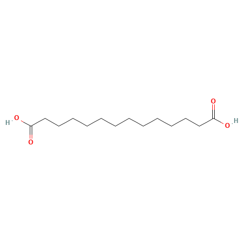 Tetradecanedioic acid (CAS: 821-38-5) - Chemical Structure and Molecular Formula 