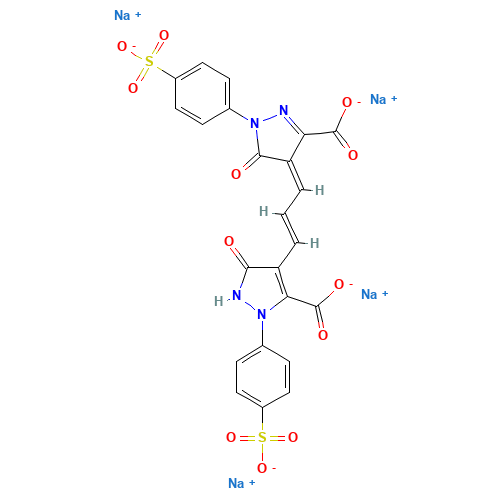 1,1'-BIS(4-SULFOPHENYL)-3,3'-DICARBOXY-5,5'-DIHYDROXYPYRAZOLO-4,4'-TRIMETHINE OXONOLE TETRASODIUM SALT (CAS: 70024-44-1) - Related Chemical Product
